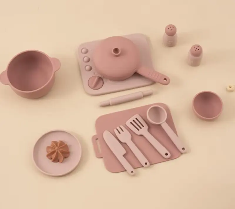ensemble cuisine silicone montessori