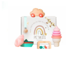 coffret cadeau naissance montessori silicone rose
