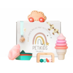 Coffret Cadeau Naissance Montessori - Silicone Rose