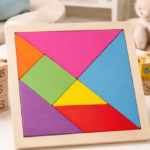 Grand Tangram Bois Couleurs Montessori
