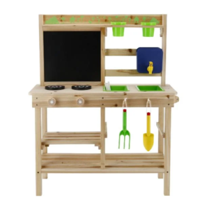 cuisine en bois montessori d'extérieur