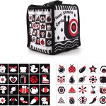 Carte stimulation visuelle en tissu pour bébé