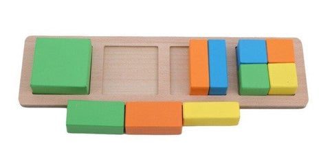 Puzzle Montessori - rectangles colorés