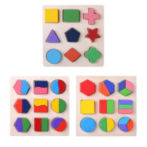 puzzles de formes en bois géométrie montessori