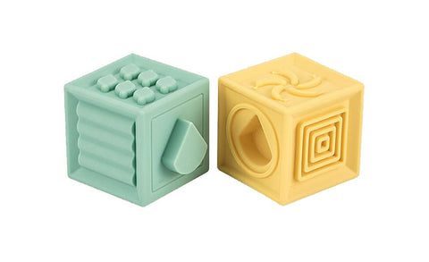 Cubes sensoriels en caoutchouc - Jouet Montessori