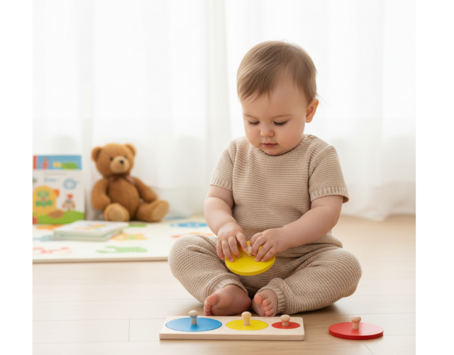 puzzle de formes géométriques en bois montessori