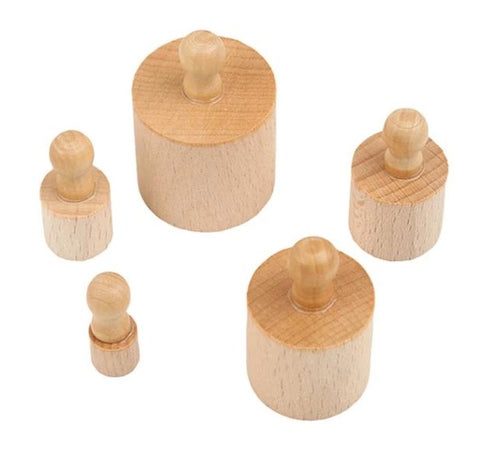 Cylindres en bois à encastrer - Jouet Montessori