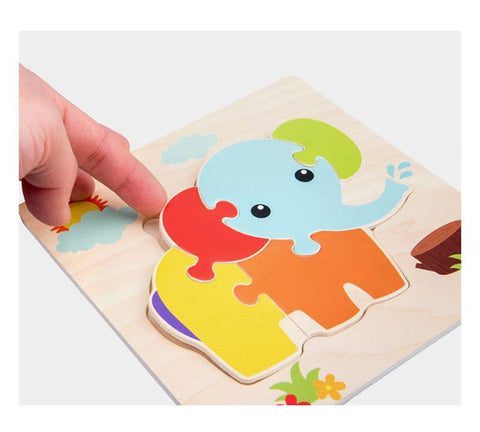 Mini puzzle en bois - Jeu Montessori éveil