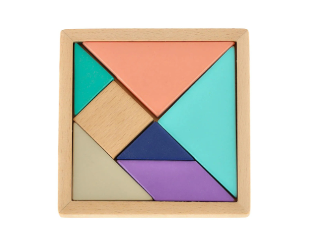 petit tangram bois couleurs montessori