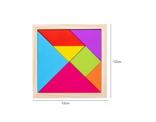 petit tangram bois couleurs montessori