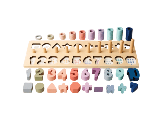 planche d'apprentissage montessori chiffres et formes