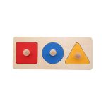 Petit Puzzle de formes Montessori - 3 couleurs