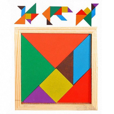 Petit Tangram Bois Couleurs Montessori