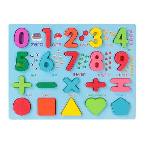 Planche en bois Montessori avec chiffres