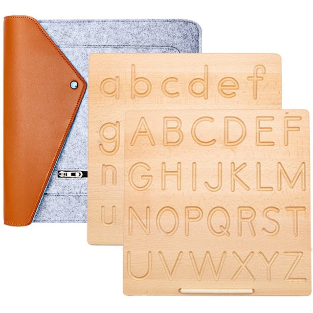 planche alphabet Montessori avec pochette