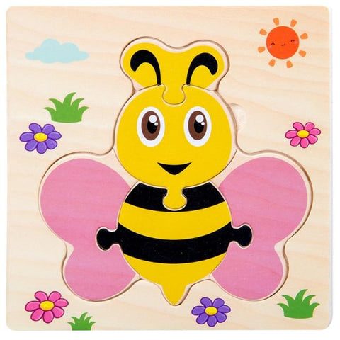 Carte petit puzzle en bois pour bébé