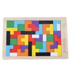 Puzzle Enfant Montessori - "Tetris couleur en bois"