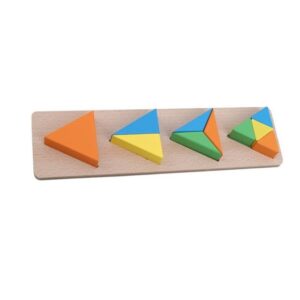 Puzzle triangles Montessori - apprentissage formes