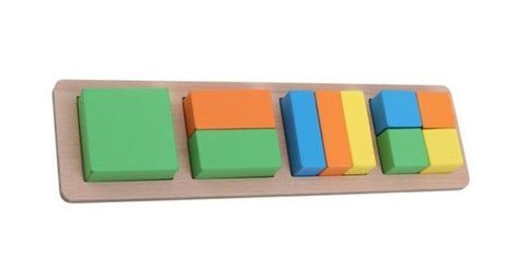 Puzzle en bois rectangle - apprentissage préscolaire