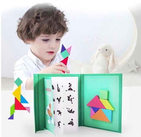 Livre de puzzle - Tangram vert