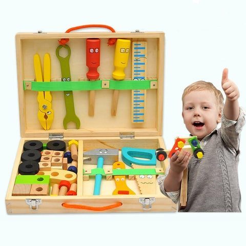 Boîte à outils en bois pour enfant - Montessori