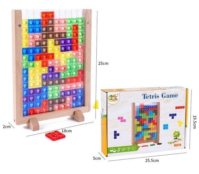Dimensions du Tetris 3D vertical