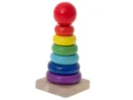 pyramide couleurs jeux empilement en bois montessori