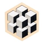 Tangram Cubes Noir Blanc Gris