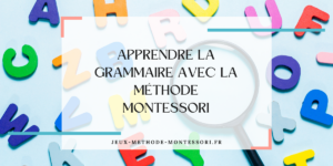 Enfants apprenant la grammaire avec du matériel Montessori