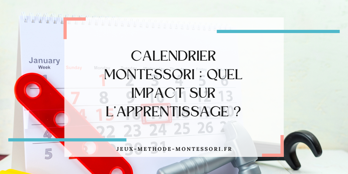 Calendrier Montessori coloré pour l'éducation des enfants