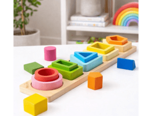 jeu de tri pour enfant – formes en bois