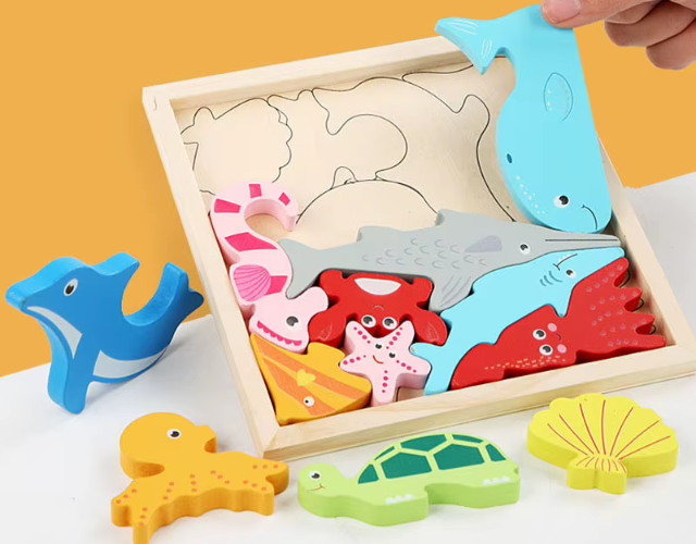 tangram puzzle animaux marins