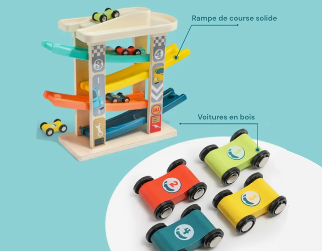 boite en bois toboggan permanence d’objets 3 sorties