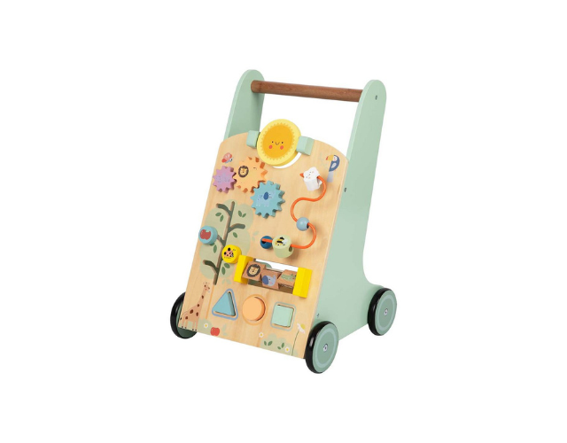 trotteur pousseur bébé – multi activités – couleurs pastel