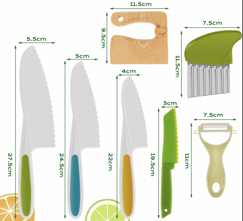 couteaux de cuisine en bois pour enfants