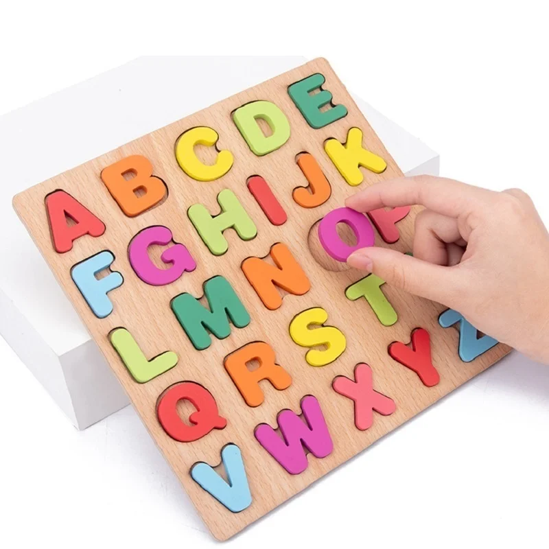 Puzzle éducatif En Bois Alphabet Russe - Pour Tout-petits, 30x30 Cm, Apprentissage Lettres Et Motricité