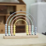 boulier arc en ciel en bois montessori