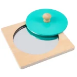 Puzzle miroir bleu en bois montessori