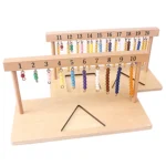 carde en bois apprendre à compter montessori