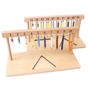 carde en bois apprendre à compter montessori