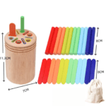 Jeu en bois de classification bâtons