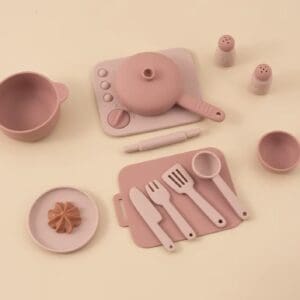 ensemble cuisine silicone montessori