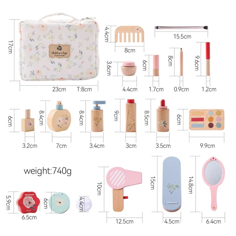 Set de maquillage en bois montessori