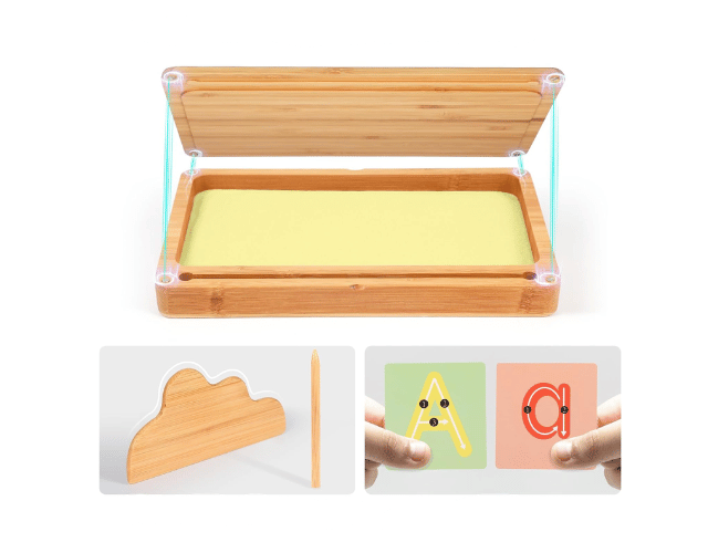 plateau d'écriture sur sable montessori