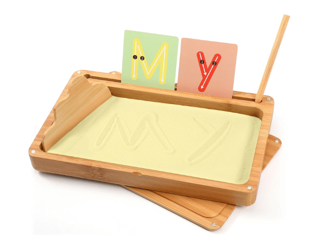 plateau d'écriture sur sable montessori