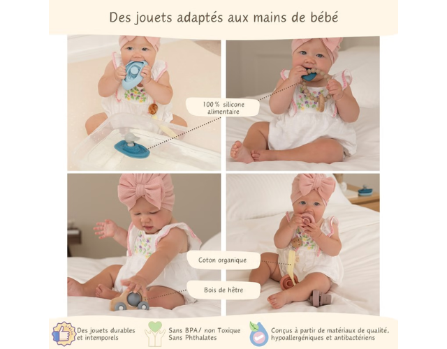 coffret cadeau naissance montessori silicone