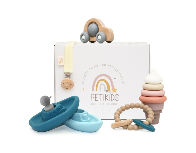 coffret cadeau naissance montessori silicone
