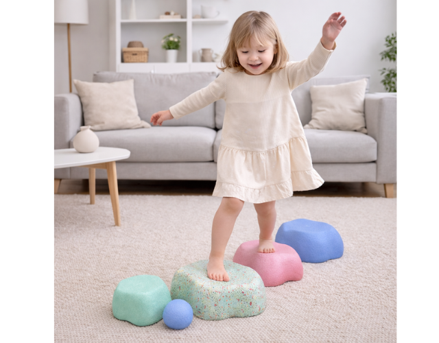 set de 5 dalles d'équilibre enfant motricité