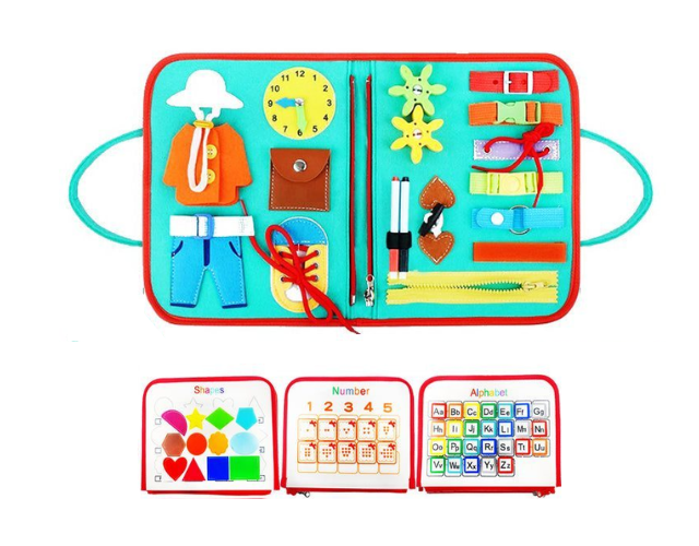 jouet montessori livre sensoriel 7 en 1
