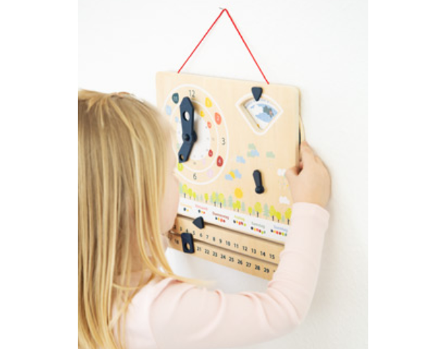 calendrier éducatif en bois – version française